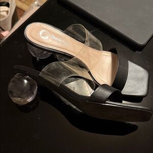 Comfort Plus by Predictions Black and Clear Heels